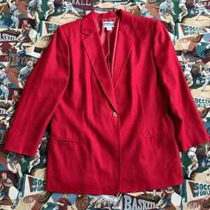 Vintage 90s Women’s Pendleton Red Wool Blazer